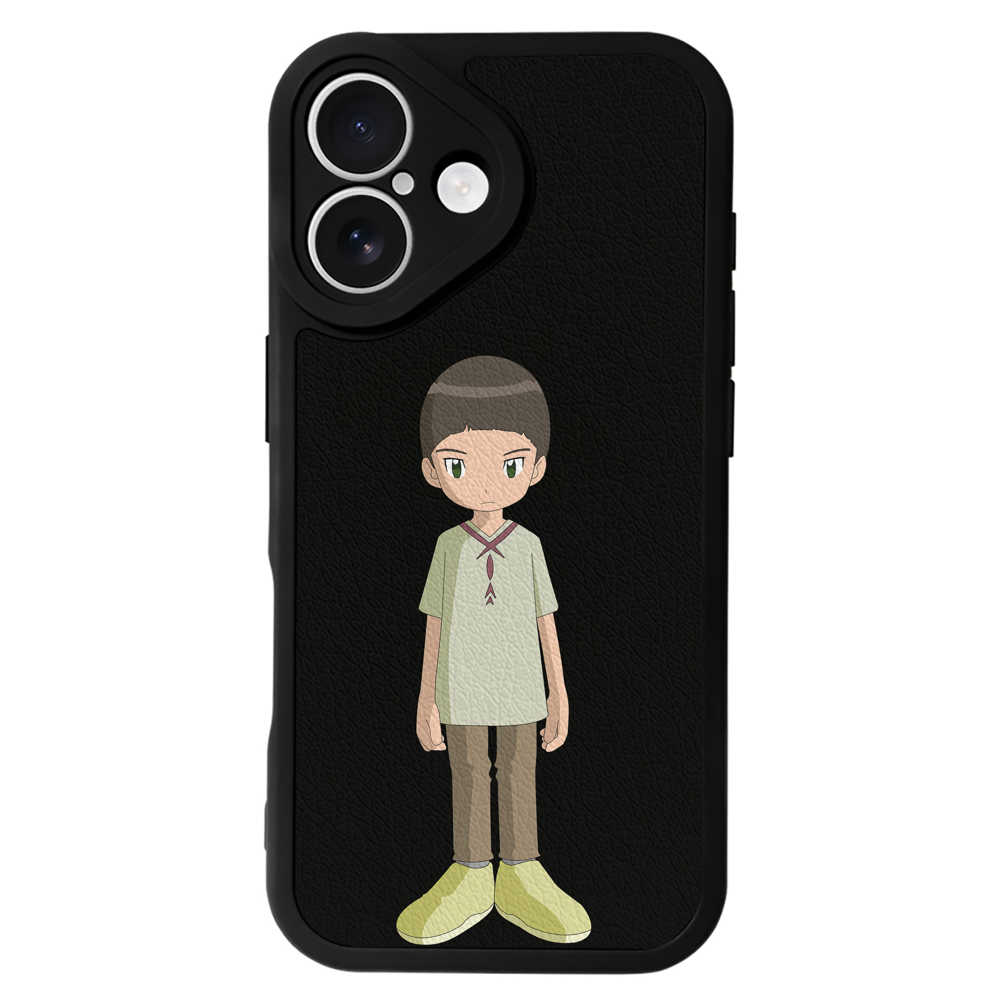 （画像用） Digimon デジタルモンスター/デジモン 【iPhone 16シリーズ対応】シリコンスマホケース（レザー調） 材質：シリコン